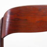 Chaise Baumann Traineau - Entièrement restaurée - Tissu, mousse & sangles : neuf