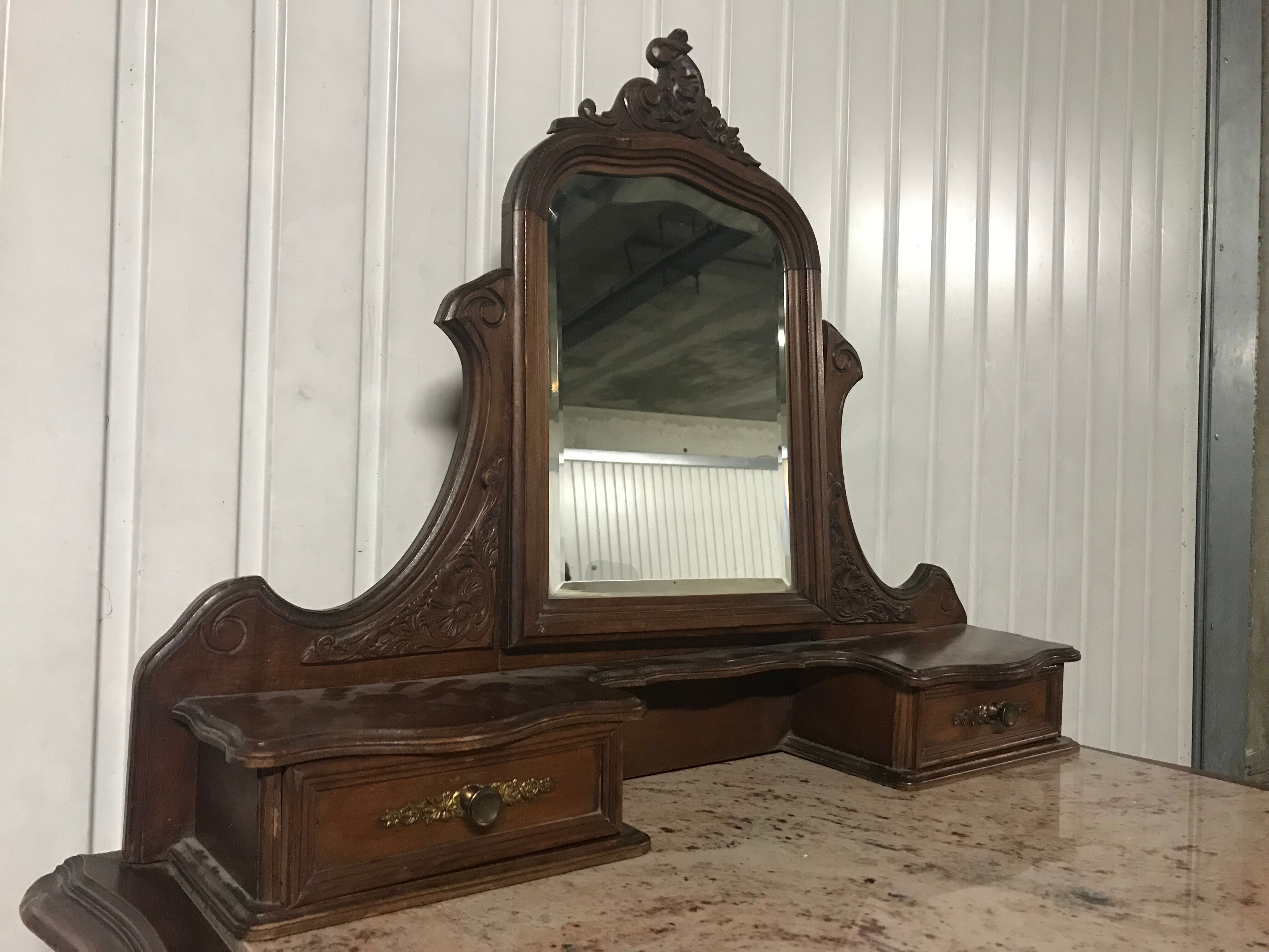 Coiffeuse Louis XV chêne