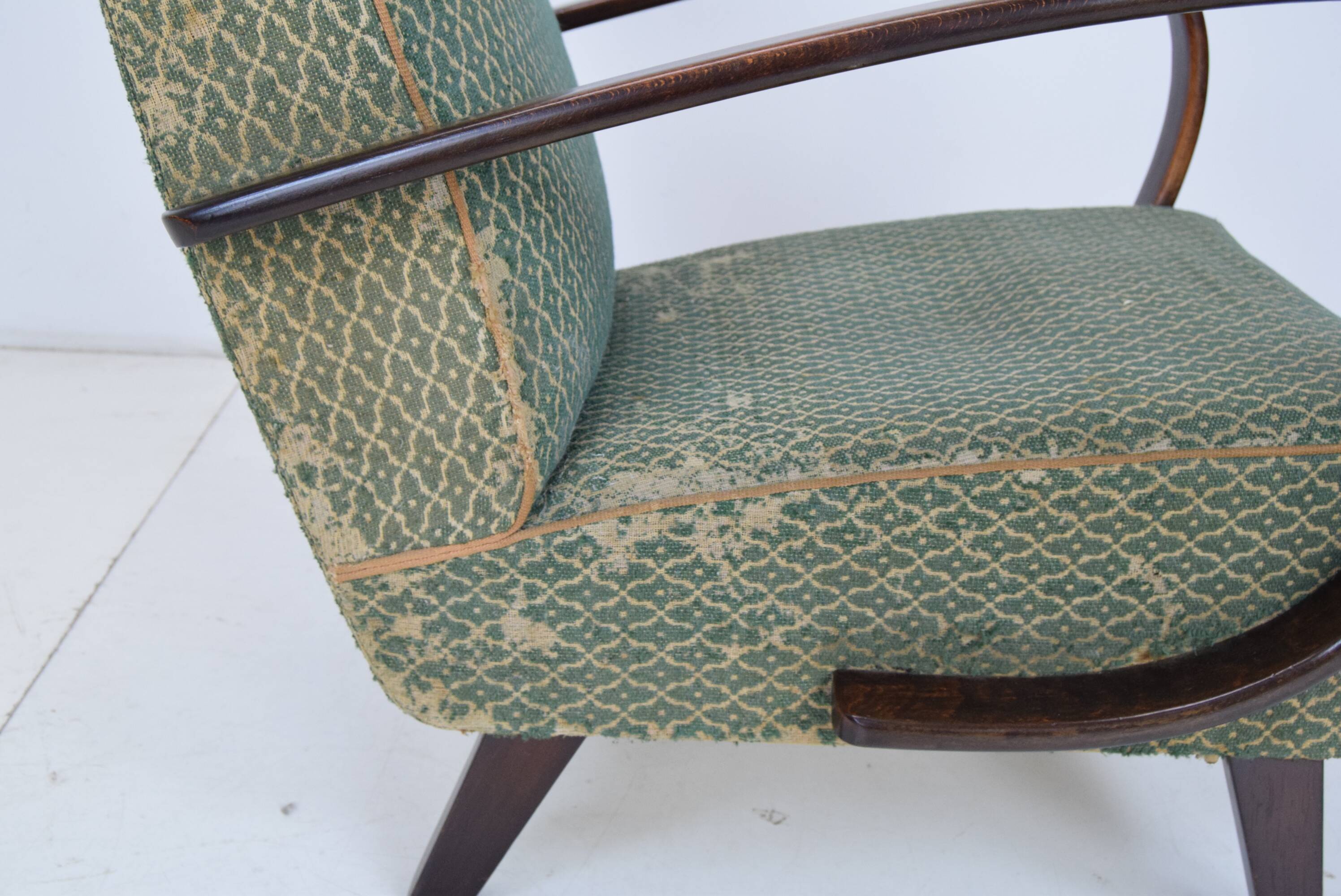 Mid-century Armchair,Designed by Jindrich Halabala,1950's.