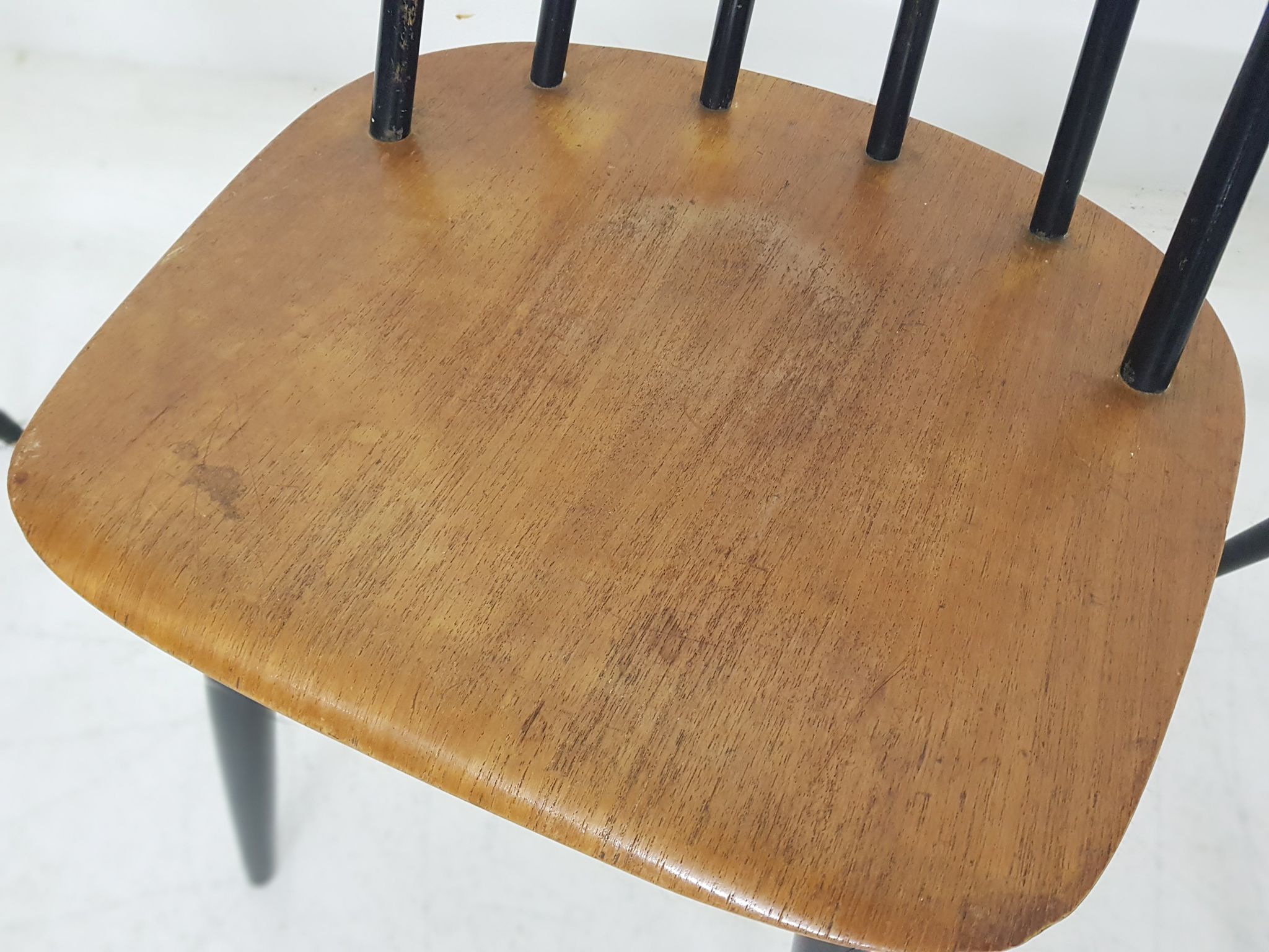 Set of four Ilmari Tapiovaara "Fanett" dining chairs for Edsby verken, Sweden 1960