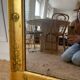 Antique mirror gilded with gold leaf 76cmx160cm
