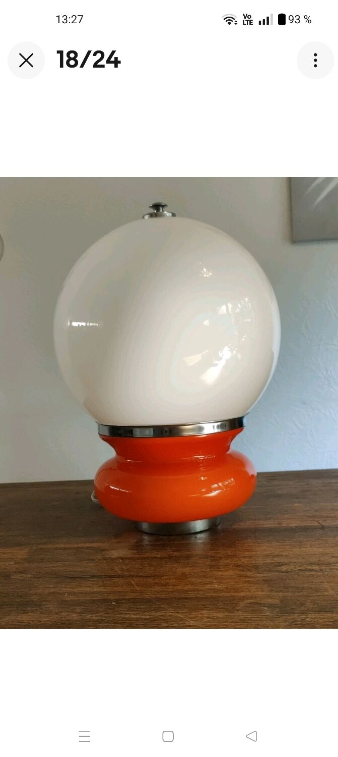 Murano Glass Table Lamp Attributed to Carlo Nason for Mazzega