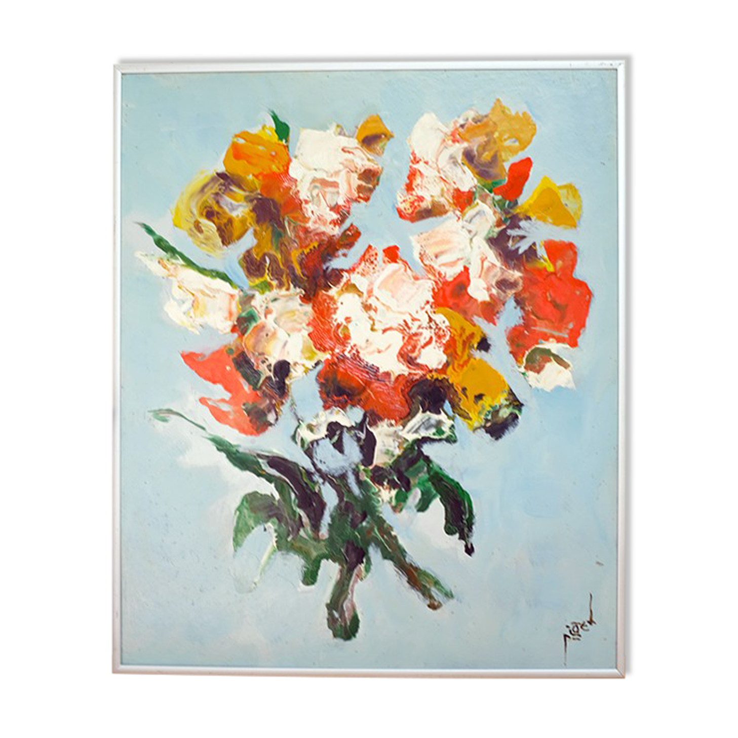 Table The bouquet of flowers