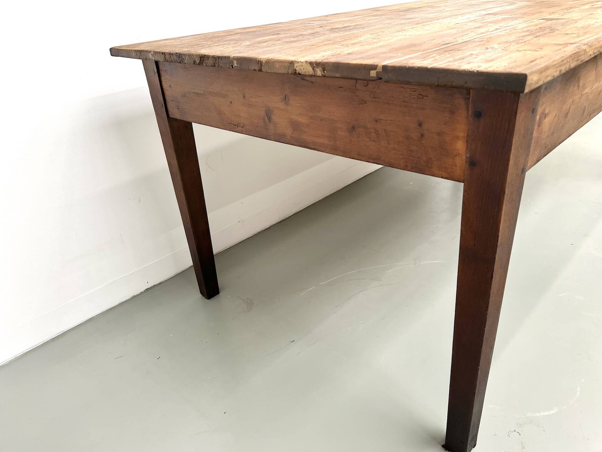 Table de ferme en pin, années 50