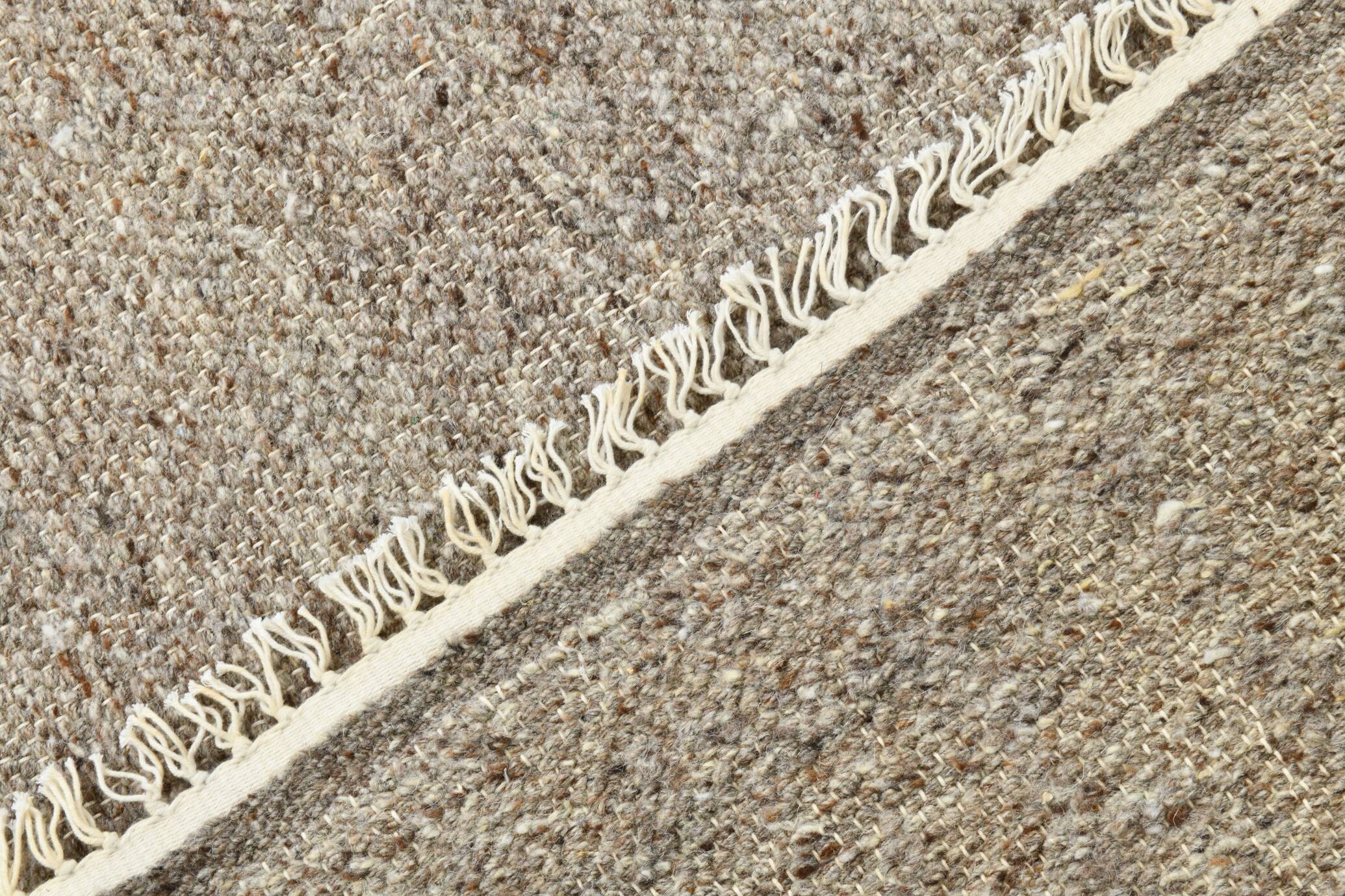 8x10 Plain Brown Turkish Vintage Kilim Rug, 255x322Cm