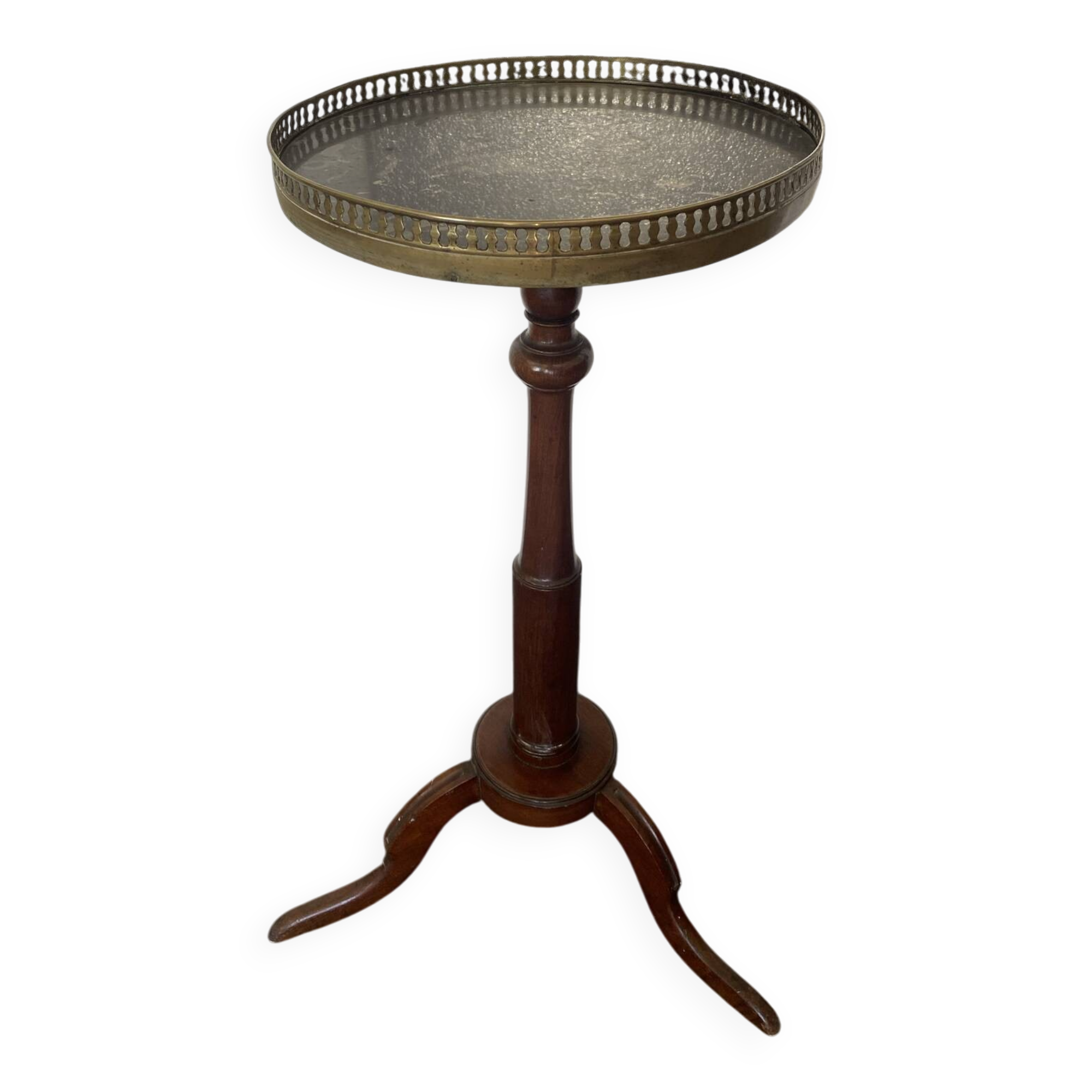 Elegant round wooden side table