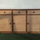 Vintage 1980s rattan sideboard by Roche Bobois