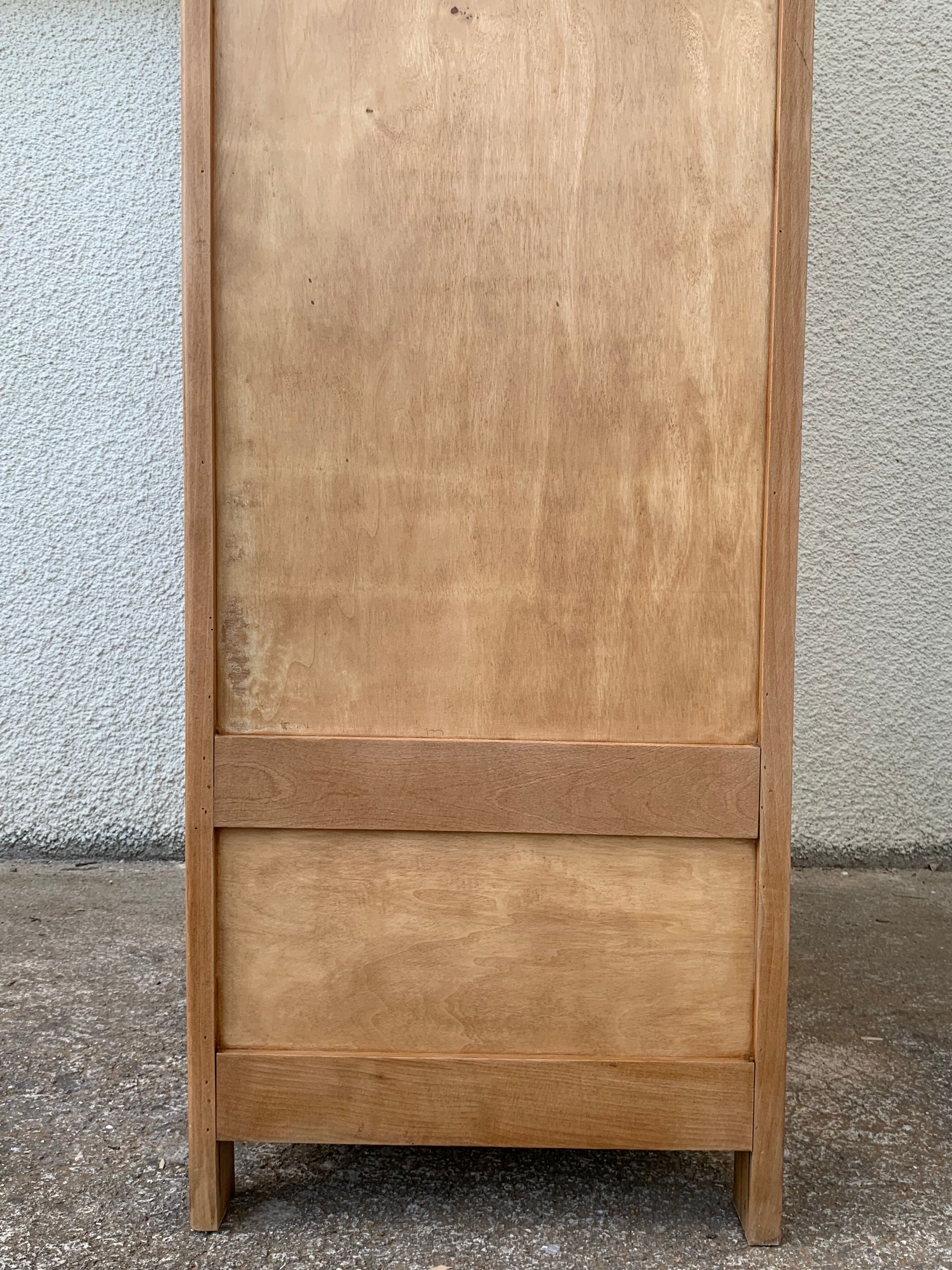 Parisian wardrobe art deco wood brut