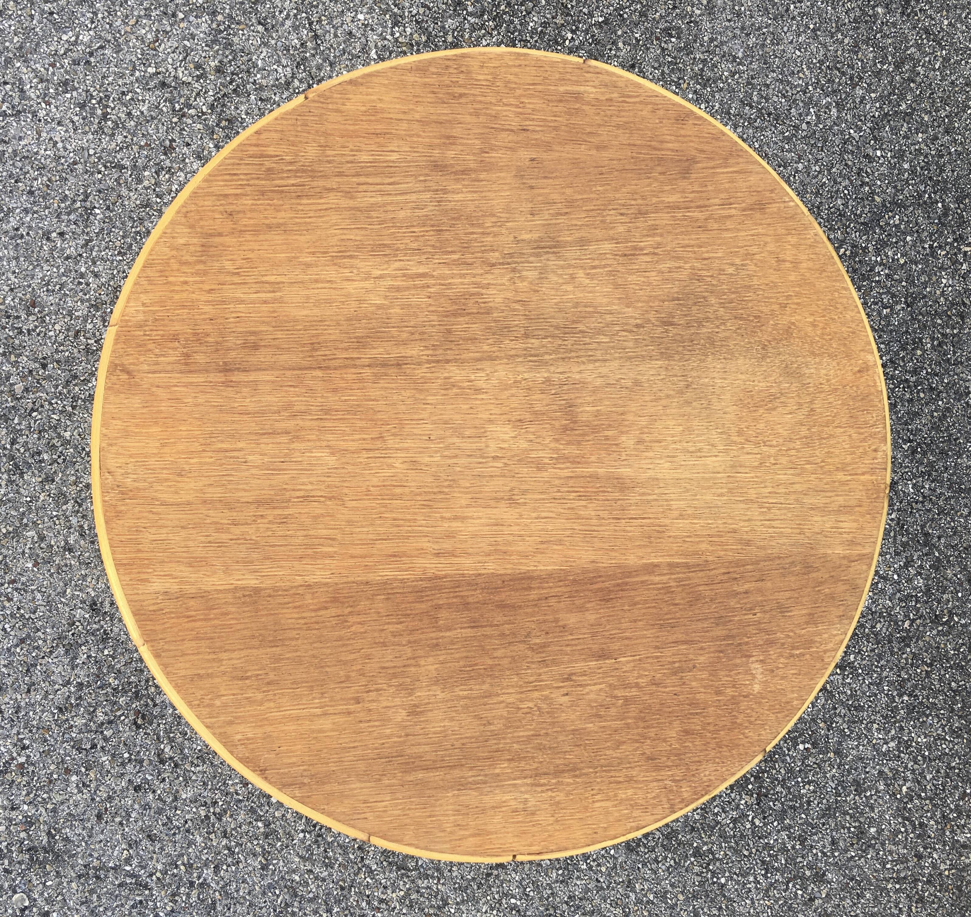 Round rattan coffee table Audoux-Minnet