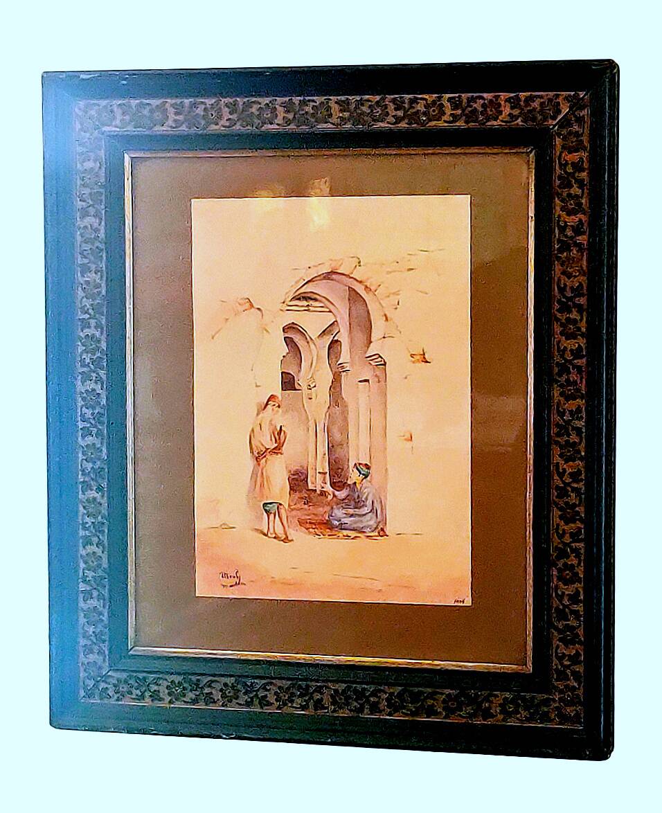 MOULY painting – Watercolor and pencil – Orientalist, 1906 – High quality!
