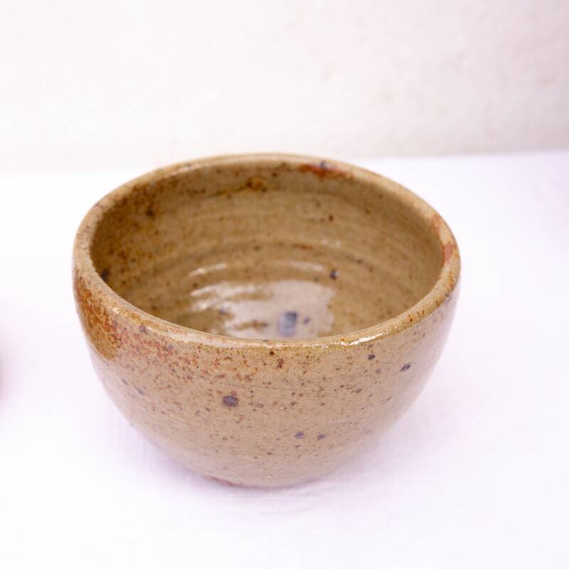 2 large feu la Berne stoneware bowls signed