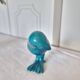 Paire d'Oiseaux Art Déco en porcelaine Bleue des années 40-50 signés