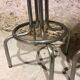 Pair of chrome metal bar stools