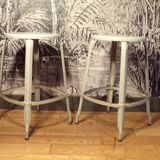 Pair of Nicolle workshop stools