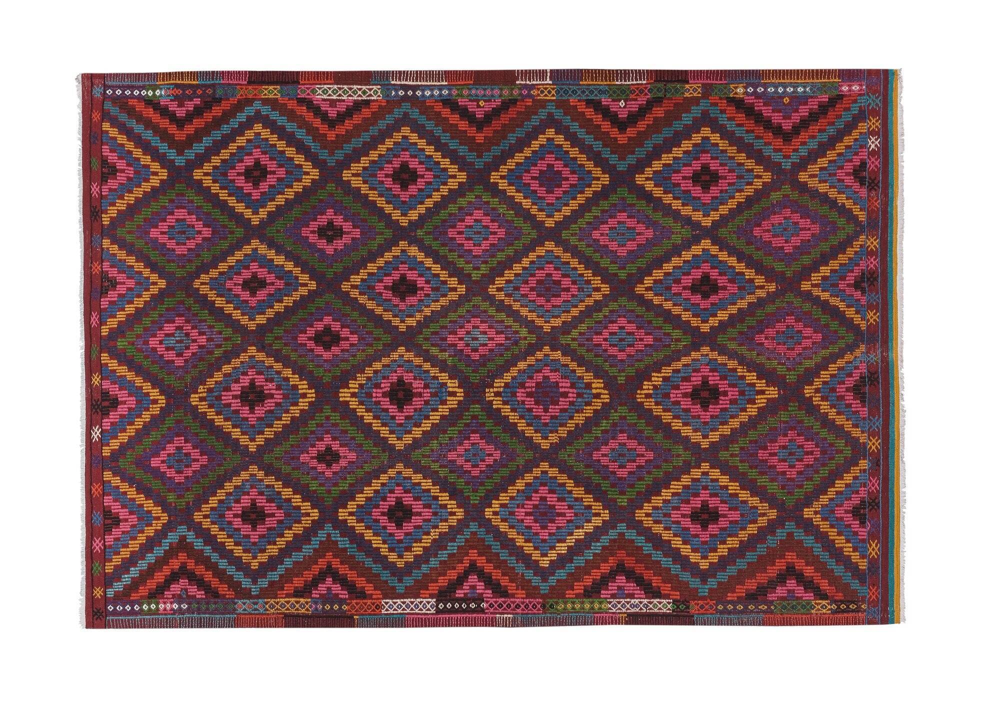 Vintage Turkish kilim, handwoven, 173x263 cm.
