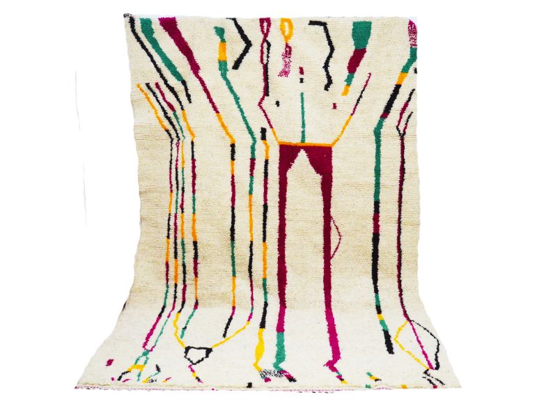 Handmade moroccan berber carpet 168 x 133 cm