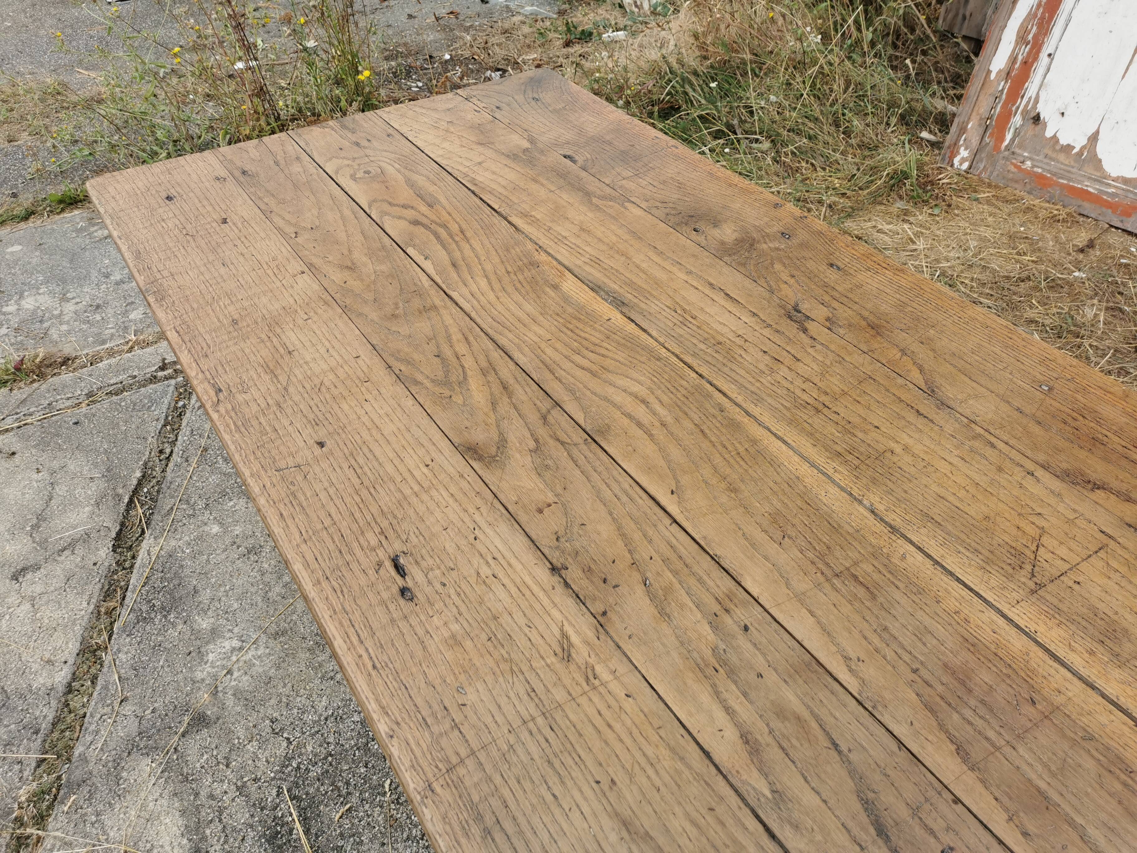 Table de ferme en chêne 260cm