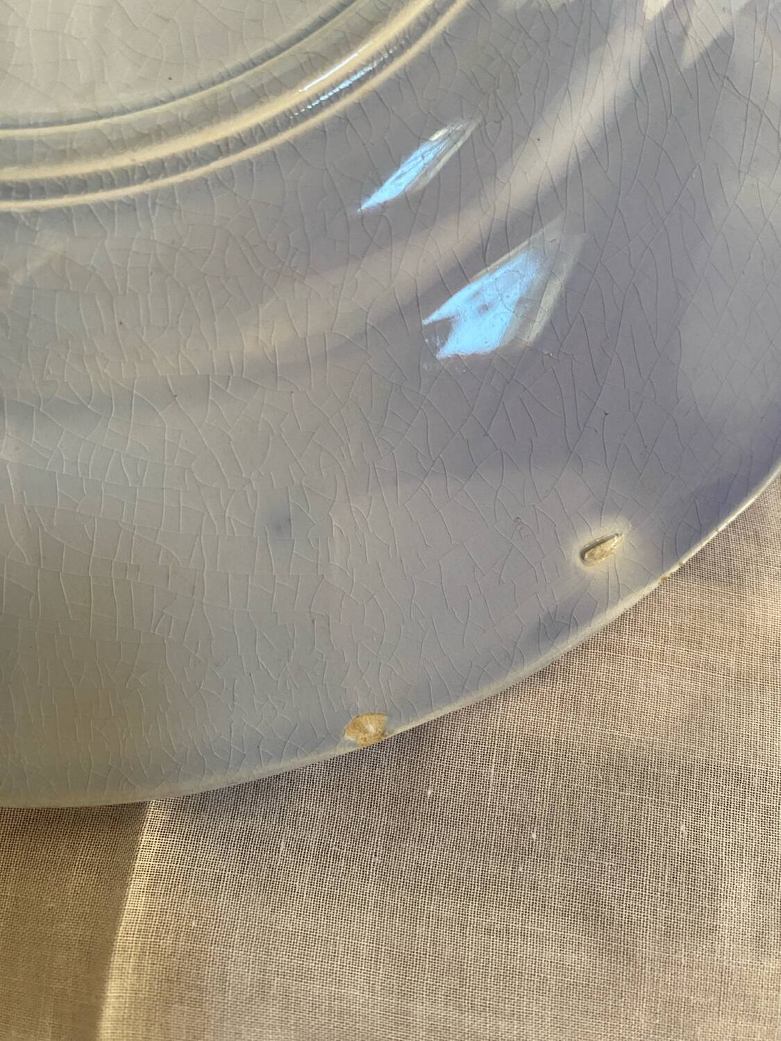 U&C dessert plate, Sarreguemines, Jardinière model