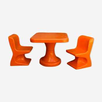 Children's set - chairs and table by Patrick Gingembre 1970
