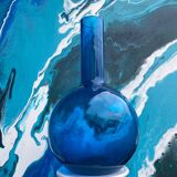 Large blown glass ball vase