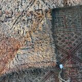bohemian Berber carpet Boujad salmon in wool