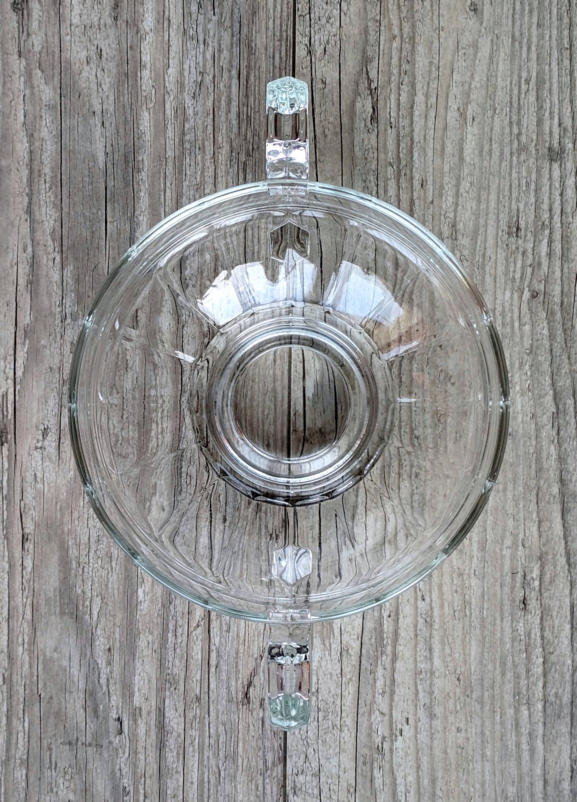 Glass fruit bowl, Val Saint Lambert style