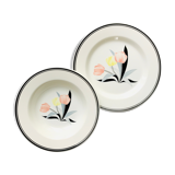 Dish and plate by Franco Giorgi by Quadrifoglio 1980
