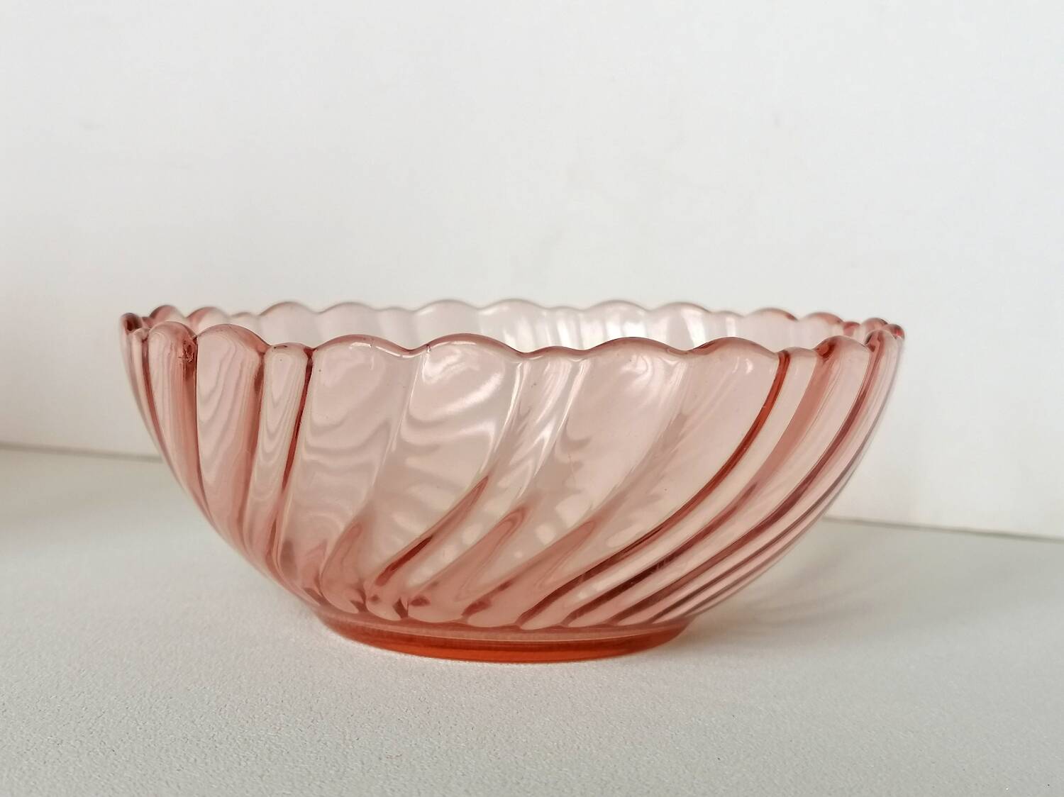 6 pink glass bowls rosaline collection