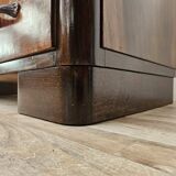 Art Decò chest of drawers from the 1940s in mahogany and briar