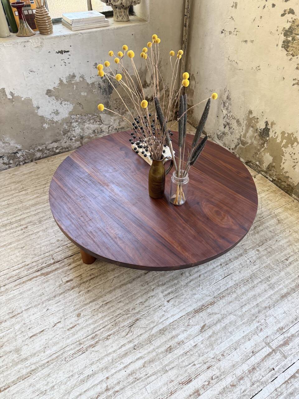 50s round tripod coffee table