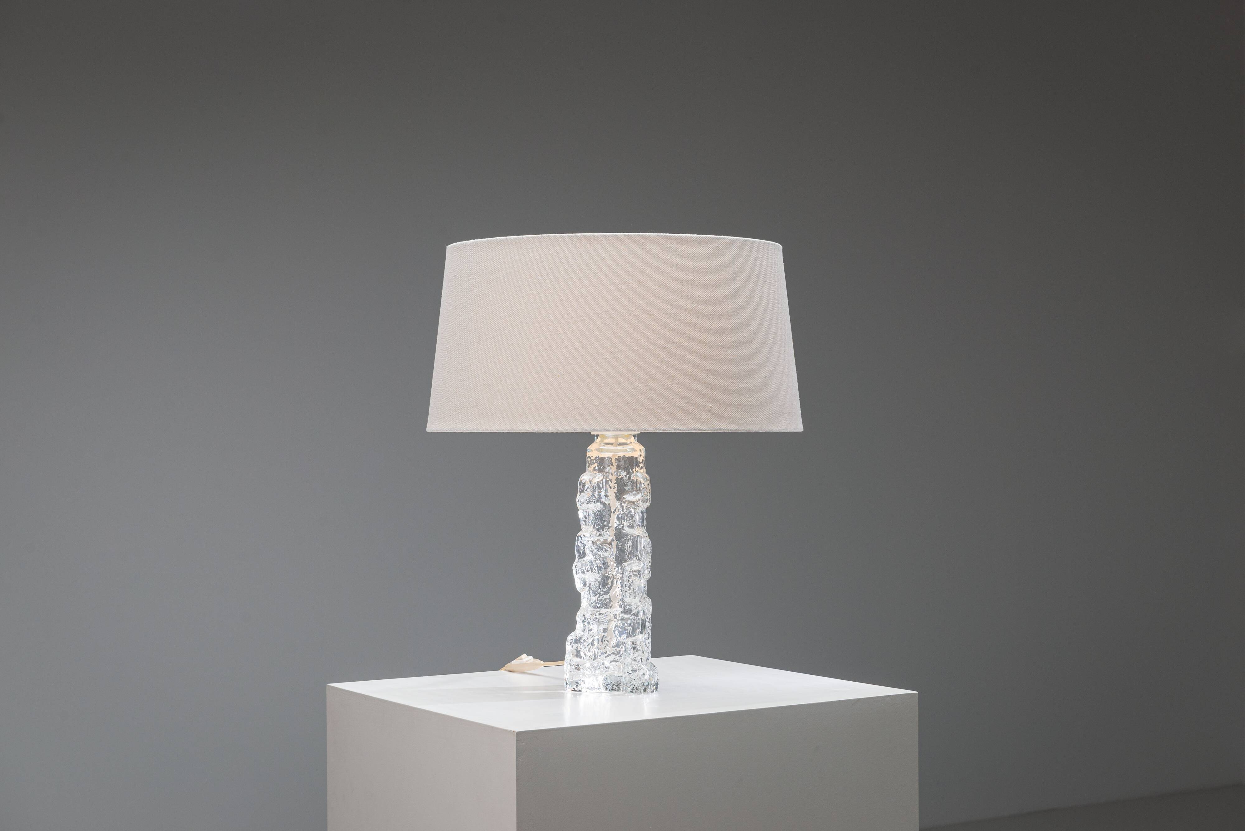 Reijmyre Glasbruk glass table lamp Sweden