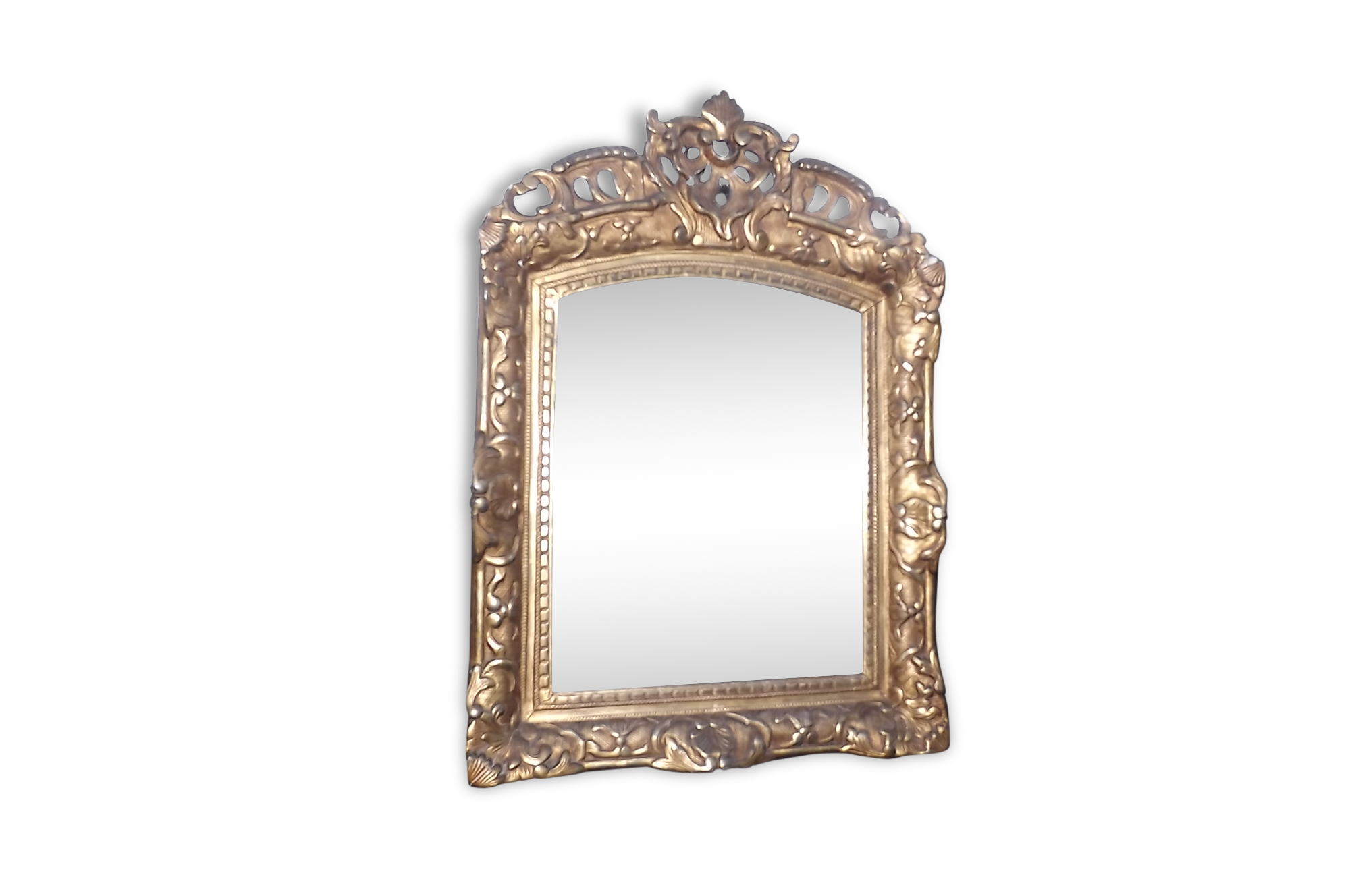 19 th wood and Stuk gold mirror