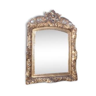 19 th wood and Stuk gold mirror