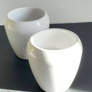 Paire BOUGEOIRS Blanc CERAMIQUE
