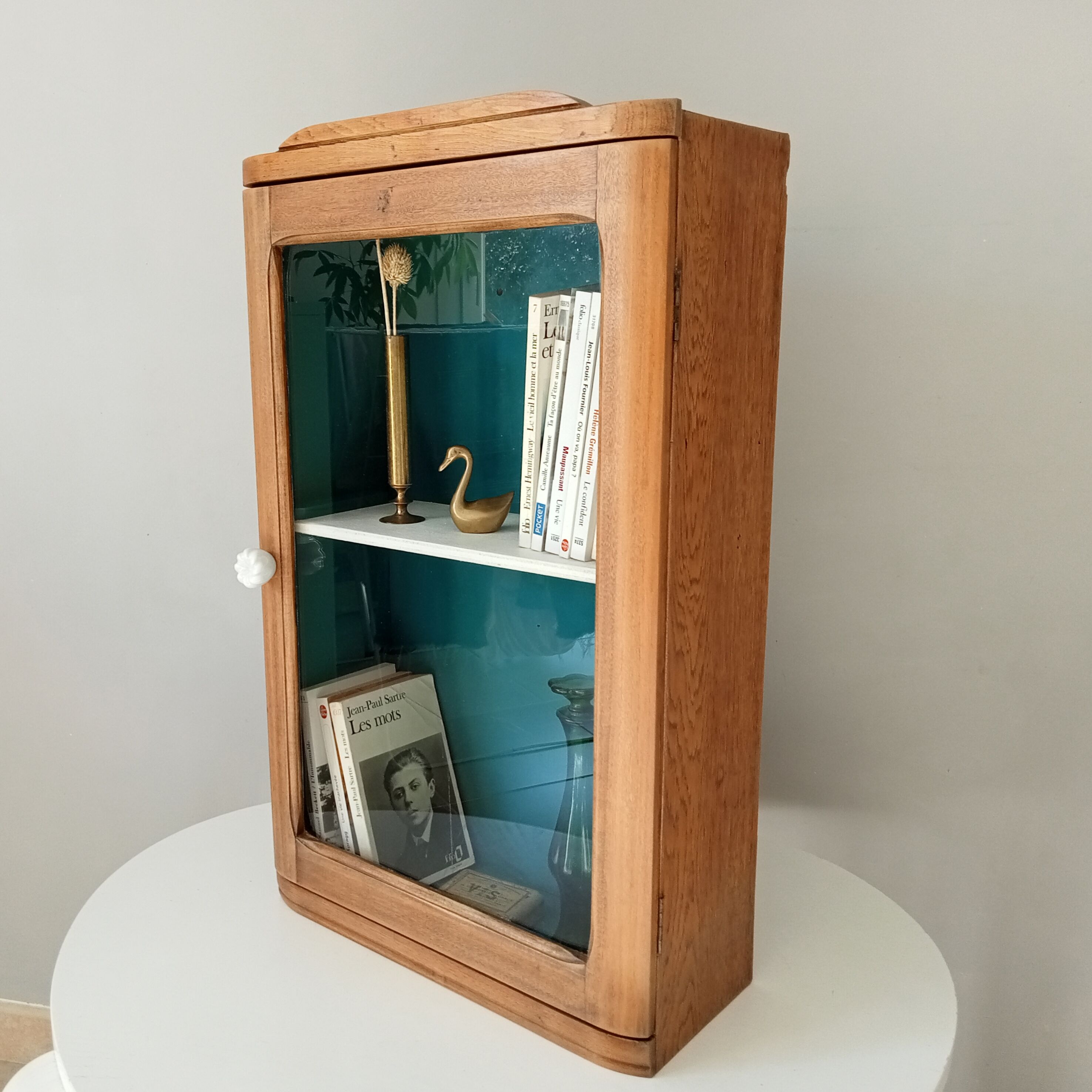 Vintage medicine cabinet in walnut 40/50s