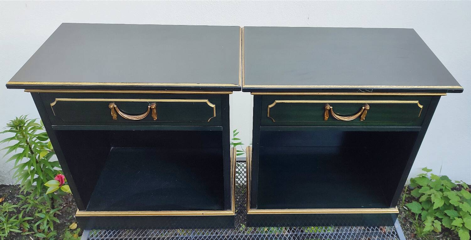 Pair of bedside tables stamped "m.Hirch"