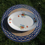 Serving dish/delight Salins les Bains poppy pattern