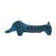 Dachshund dog statue, vintage, by Aldo Londi for Bitossi, Rimini blue series.
