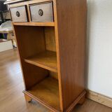 Small vintage wooden cabinet – 2 drawers & shelves