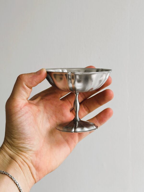 Lot de 6 coupelles vintage en inox