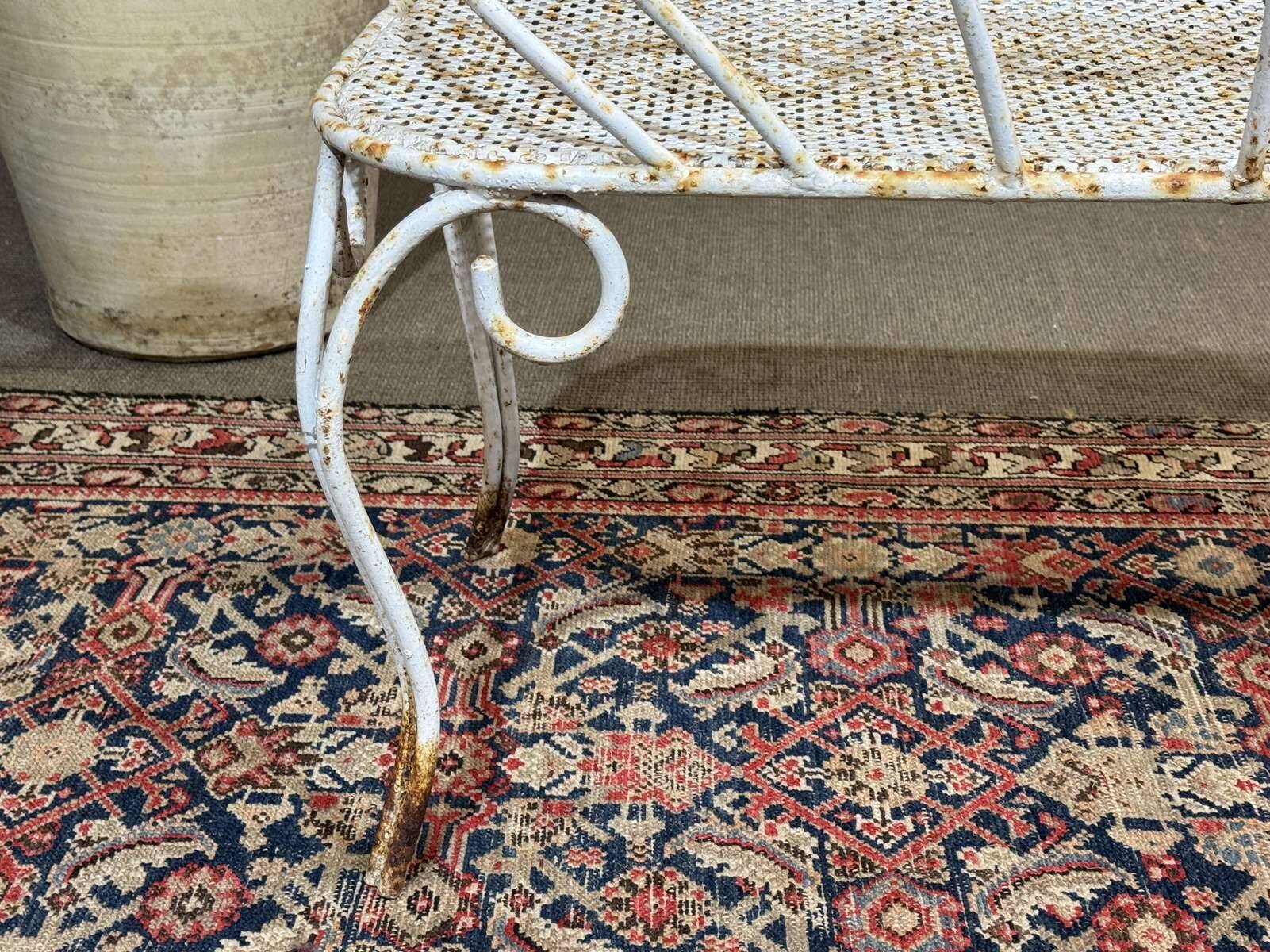 Banc de jardin en fer forgé des années 1950