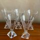 Art Deco crystal champagne coupes from Arques