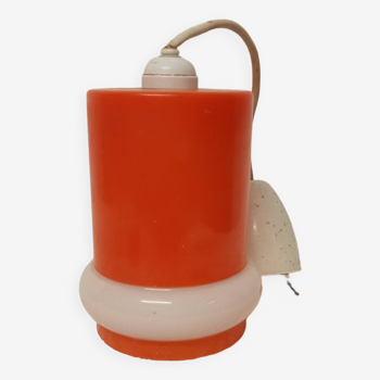 Orange opaline pendant light