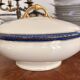 Large Soup Tureen Porcelain Limoges Blue Gold Betoule & Legrand France 1/2