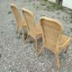 Série de 3 chaises en rotin