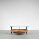1960s Round coffee table with wicker from the Netherlands