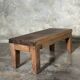Petit banc en teck ancien rectangulaire quadripode d'Indonésie H20 L45
