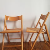 Set of 2 folding chairs cannees