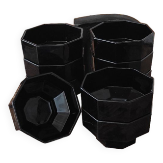 Octotime black bowl