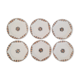 Badonviller Earthenware Dessert Plates Vintage Rosette Model